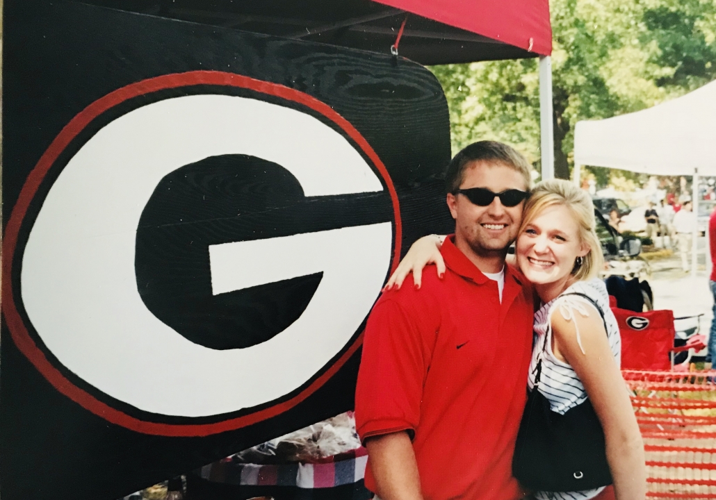 Stacy Stanford tailgating in college