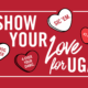 Valentine's Day UGA art graphic.